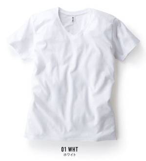 スリムフィットVネック Tシャツ（ホワイト）